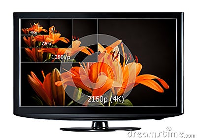 4K television display Stock Photo