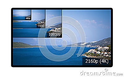 4K television display Stock Photo