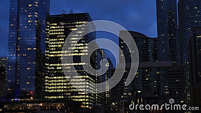 4K UltraHD Timelapse de la base céntrica del ` s de Toronto después de la oscuridad metrajes 4K UltraHD Timelapse de la base céntrica del ` s de Toronto después de la oscuridad metrajes