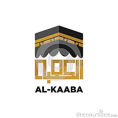 Kaaba icon for hajj mabrour Vector Illustration
