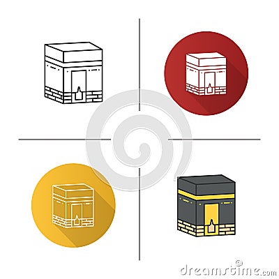 Kaaba icon Vector Illustration