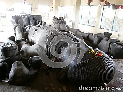 The kaal bhairav baba photo in gurh place rewa Stock Photo