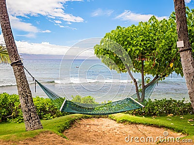 Kaanapali Beach, Maui, Hawaii, three miles of white sand and crystal water Stock Photo