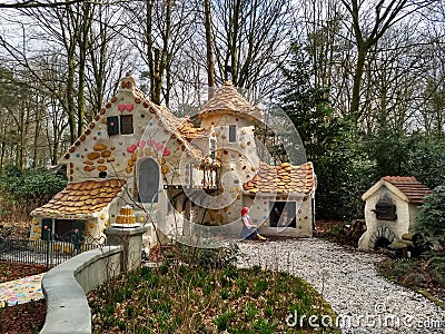 Kaatsheuvel / The Netherlands - March 29 2018: The sweet house of the fairy tale Hansel and Gretel in Theme Park Efteling Editorial Stock Photo