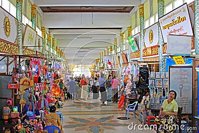 Kaba Aye Pagoda Bazaar, Yangon, Myanmar Editorial Stock Photo