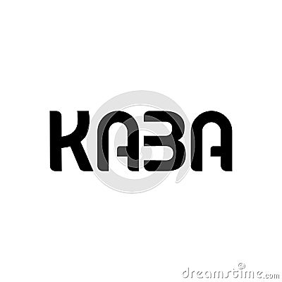KABA typography vector monogram illustration Vector Illustration