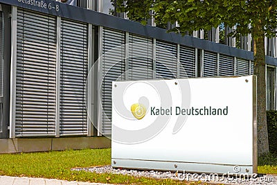 Kabel Deutschland offices in UnterfÃ¶hring Editorial Stock Photo