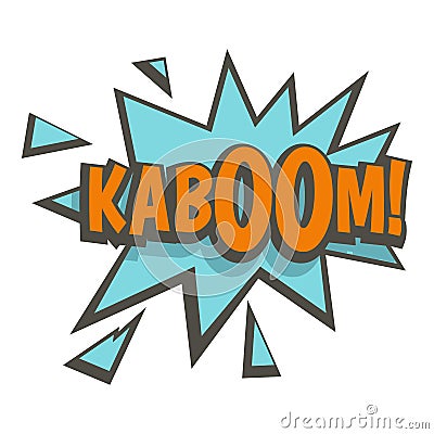 Kaboom, comic text sound effect icon Vector Illustration