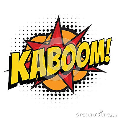 Kaboom comic word Vector Illustration