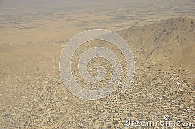 Kabul, Afghanistan aerial view Stock Photo