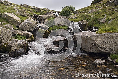 The beautiful valley of Kabul river in Rila Mountain Stock Photo