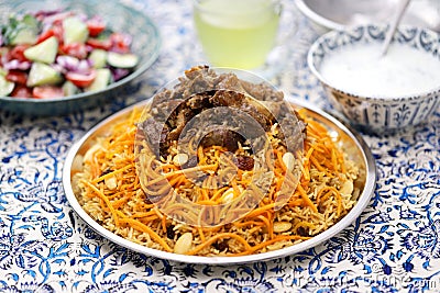 kabuli pulao(luxurious pilaf), Afghan national dish Stock Photo