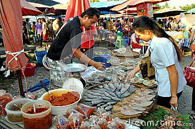 Kachanaburi, Thailand: Outdoor Market Editorial Stock Photo