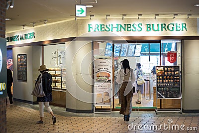 Freshness Burgher shop Editorial Stock Photo