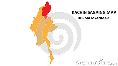 Kachin State and regions map highlighted