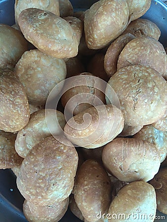 Kachori indian breakfast testy foods Stock Photo