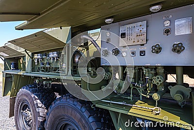 Mobile station ARS-14 KM for decontamination and disinfection of armament, special equipment and territory Editorial Stock Photo