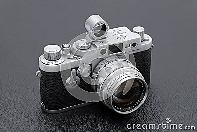 Leica â…¢G rangefinder camera with Leitz 50mm f1.4 lens Editorial Stock Photo