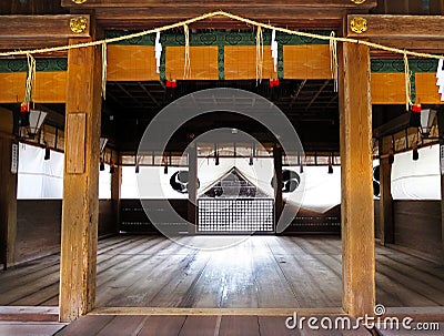 Kagura stage, Himure Hachiman Shrine, Omi-Hachiman, Japan Editorial Stock Photo