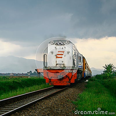 KAI Indonesia Train Pass Editorial Stock Photo