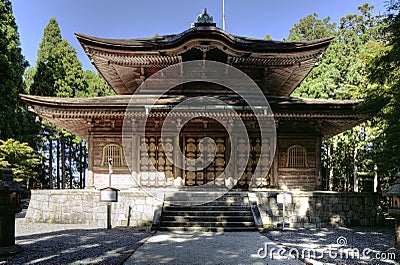 Kaidanin temple in Enryaku-ji monastery at Mt. Hiei, Kyoto, Japan Stock Photo