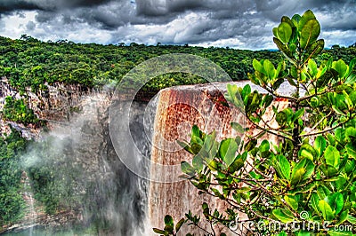 Kaieteur waterfall, one of the tallest falls in the world at potaro river Guyana Stock Photo