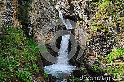 Kairak waterfall. Mountainous area near the city of Almaty Stock Photo