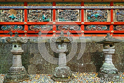 Kairo - The wall of Yomeimon gate at Tosho-gu shrine in Nikko, Japan Stock Photo
