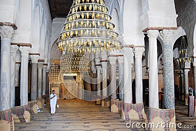 Great Mosque of Sidi Oqba, Kairouan, Tunisia Editorial Stock Photo