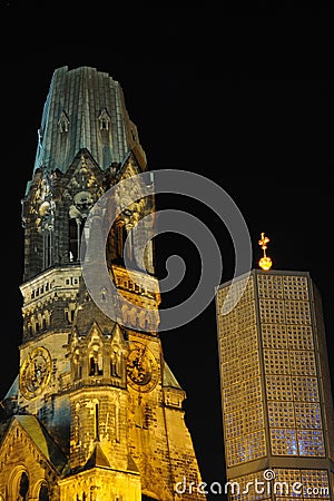 Kaiser Wilhelm, Gedï¿½chtnis Kirche Stock Photo