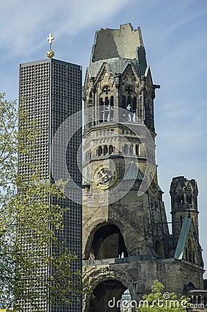 Kaiser Wilhelm GedÃ¤chtniskirche, Berlin Editorial Stock Photo