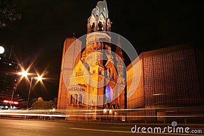 Kaiser Wilhelm memorial church in Berlin Stock Photo