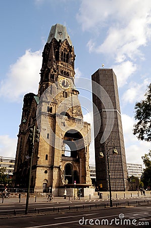 Kaiser Wilhelm Memorial Church in Berlin, Germany Editorial Stock Photo