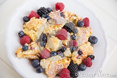 Kaiserschmarrn - german pancakes Stock Photo