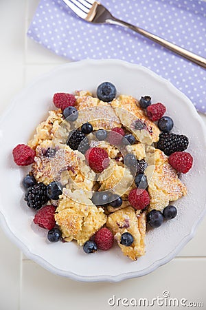 Kaiserschmarrn - german pancakes Stock Photo