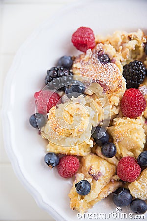 Kaiserschmarrn - german pancakes Stock Photo