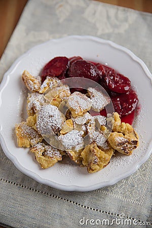 Kaiserschmarrn - German pancakes Stock Photo