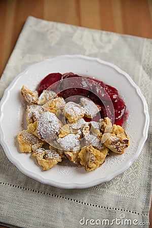 Kaiserschmarrn - German pancakes Stock Photo