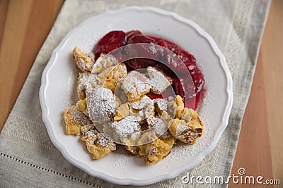 Kaiserschmarrn - German pancakes Stock Photo