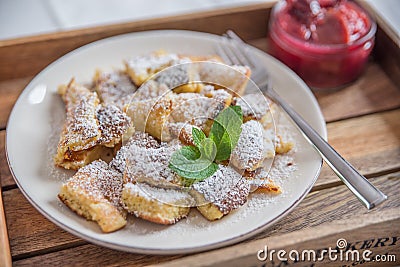Kaiserschmarrn - traditional austrian pancake dessert Stock Photo
