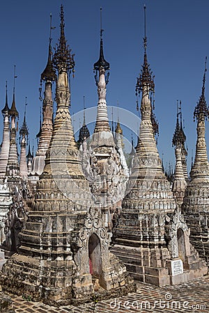 Kakku Temple Stupa - Shan State - Myanmar Stock Photo