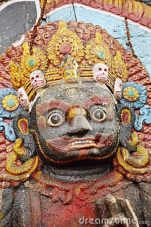 Kal Bhairav statue Stock Photo