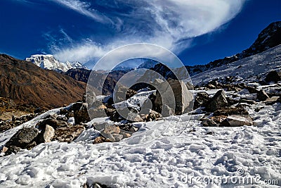 Kala Pathar one of the best tourist spot in North Sikkim. Stock Photo
