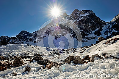 Kala Pathar one of the best tourist spot in North Sikkim. Stock Photo