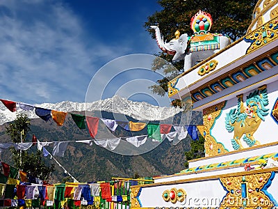 Kalaczakra Buddhist temple in Dharamsala,. India Stock Photo