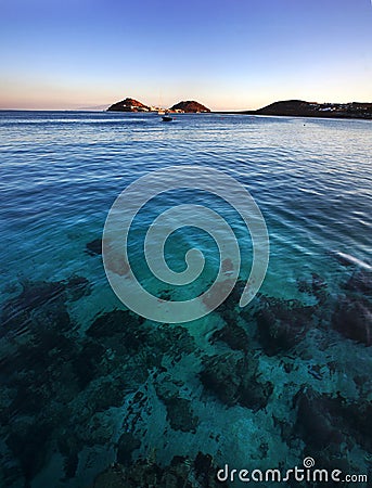Kalafatis beach Mykonos, Greeece Stock Photo