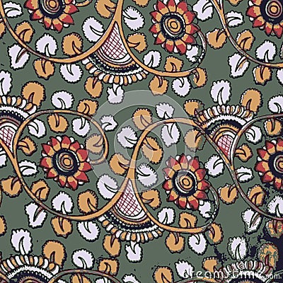 Abstract, shirting design, Ajrakh Pattern, Background digital printing textile pattern Stock Photo