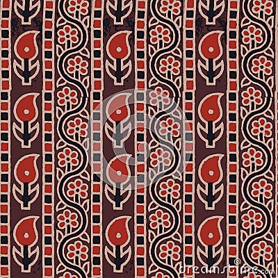 Abstract, shirting design, Ajrakh Pattern, Background digital printing textile pattern Stock Photo