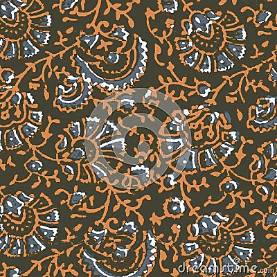 Abstract, shirting design, Ajrakh Pattern, Background digital printing textile pattern Stock Photo