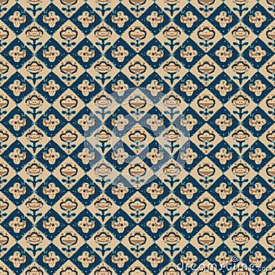 Abstract, shirting design, Ajrakh Pattern, Background digital printing textile pattern Stock Photo